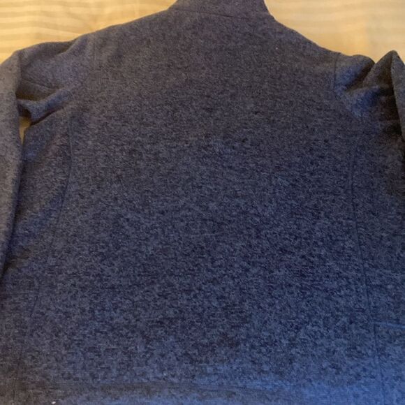 Woolrich Mens 1/4 zip Pullover Top with Long Sleeve in Blue/Black. Size Large. - Picture 5 of 8